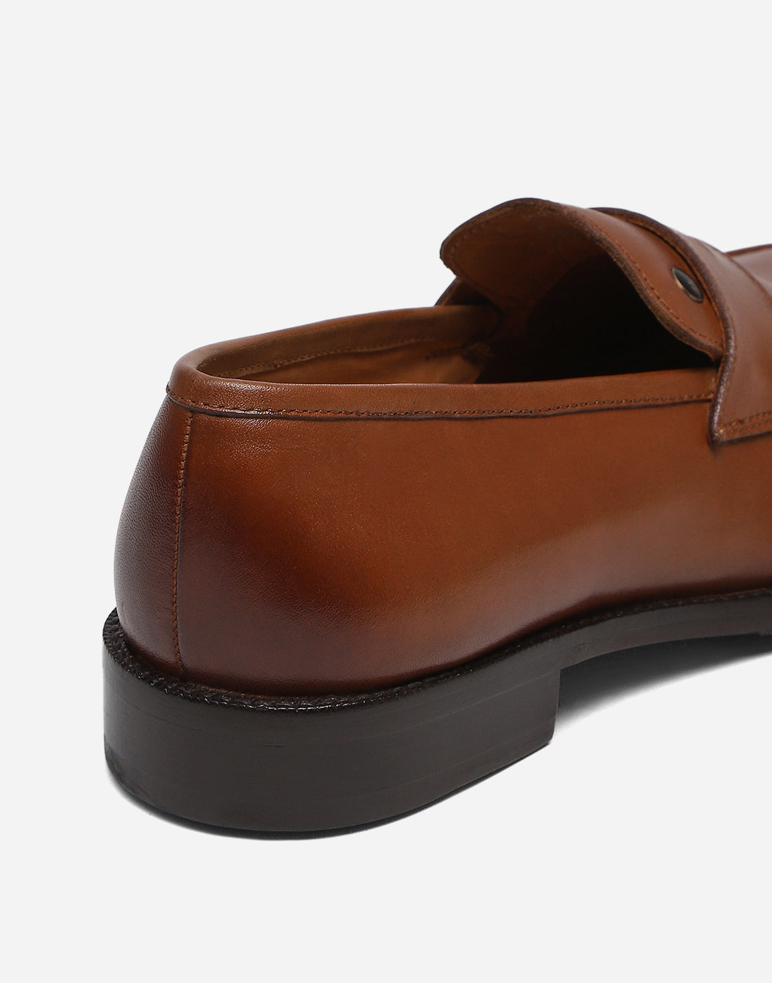 Men Tan Slip on Genuine Leather Loafers