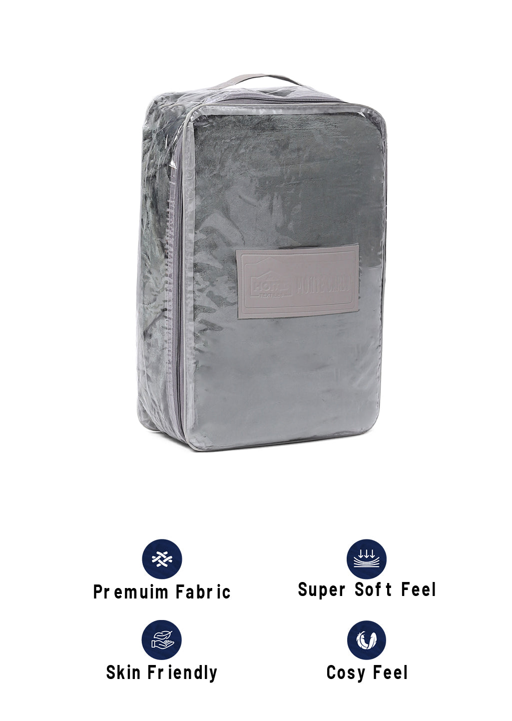 Solid Polyester Double Bed Blanket for AC Room