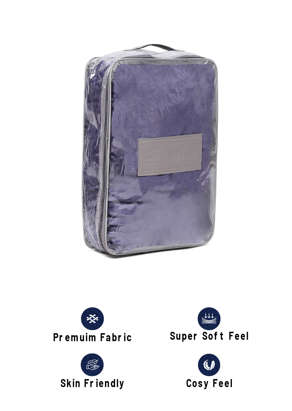 Solid Polyester Double Bed Blanket for AC Room