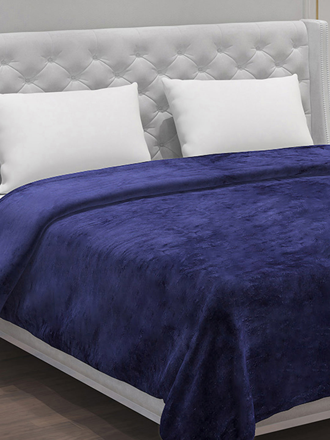 Solid 100% Polyester Double Bed Blanket for AC Room