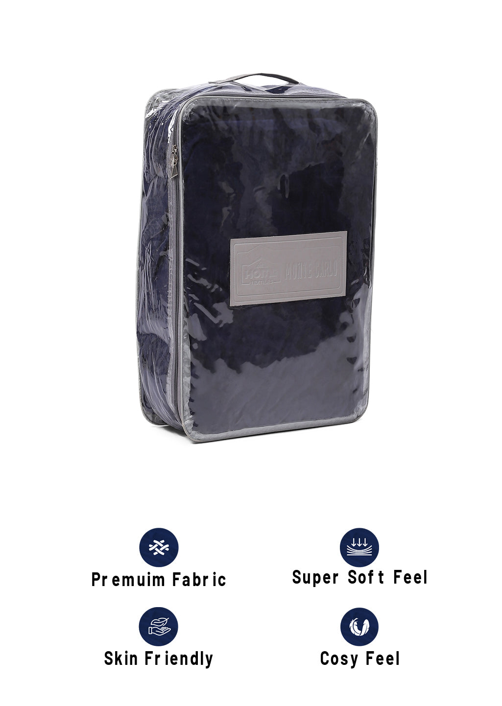 Solid 100% Polyester Double Bed Blanket for AC Room