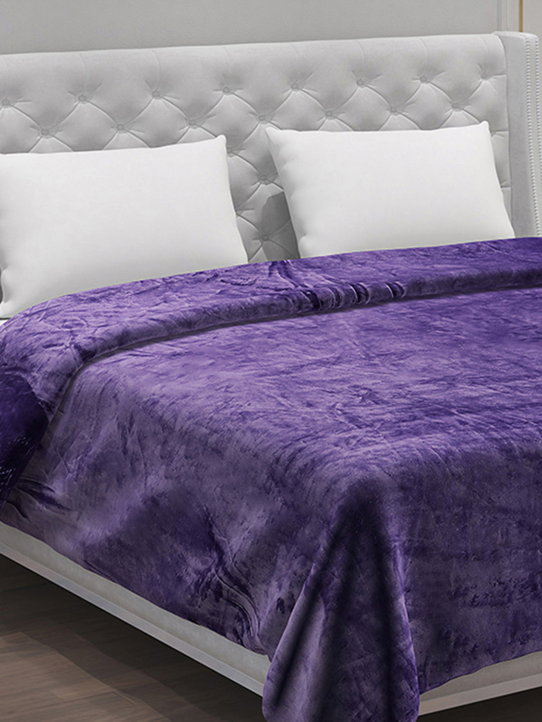 Solid Polyester Double Bed Blanket for AC Room