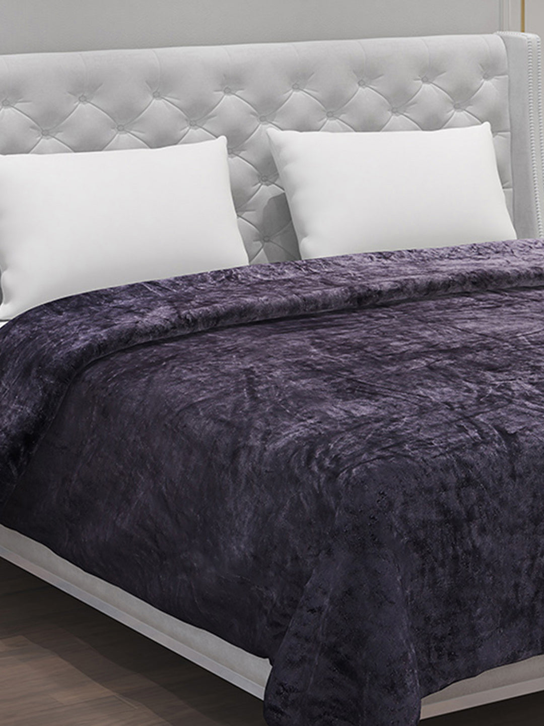 Solid Polyester Double Bed Blanket for AC Room