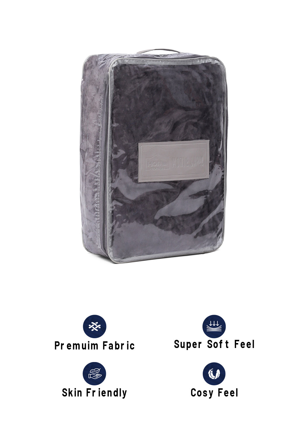Solid Polyester Double Bed Blanket for AC Room