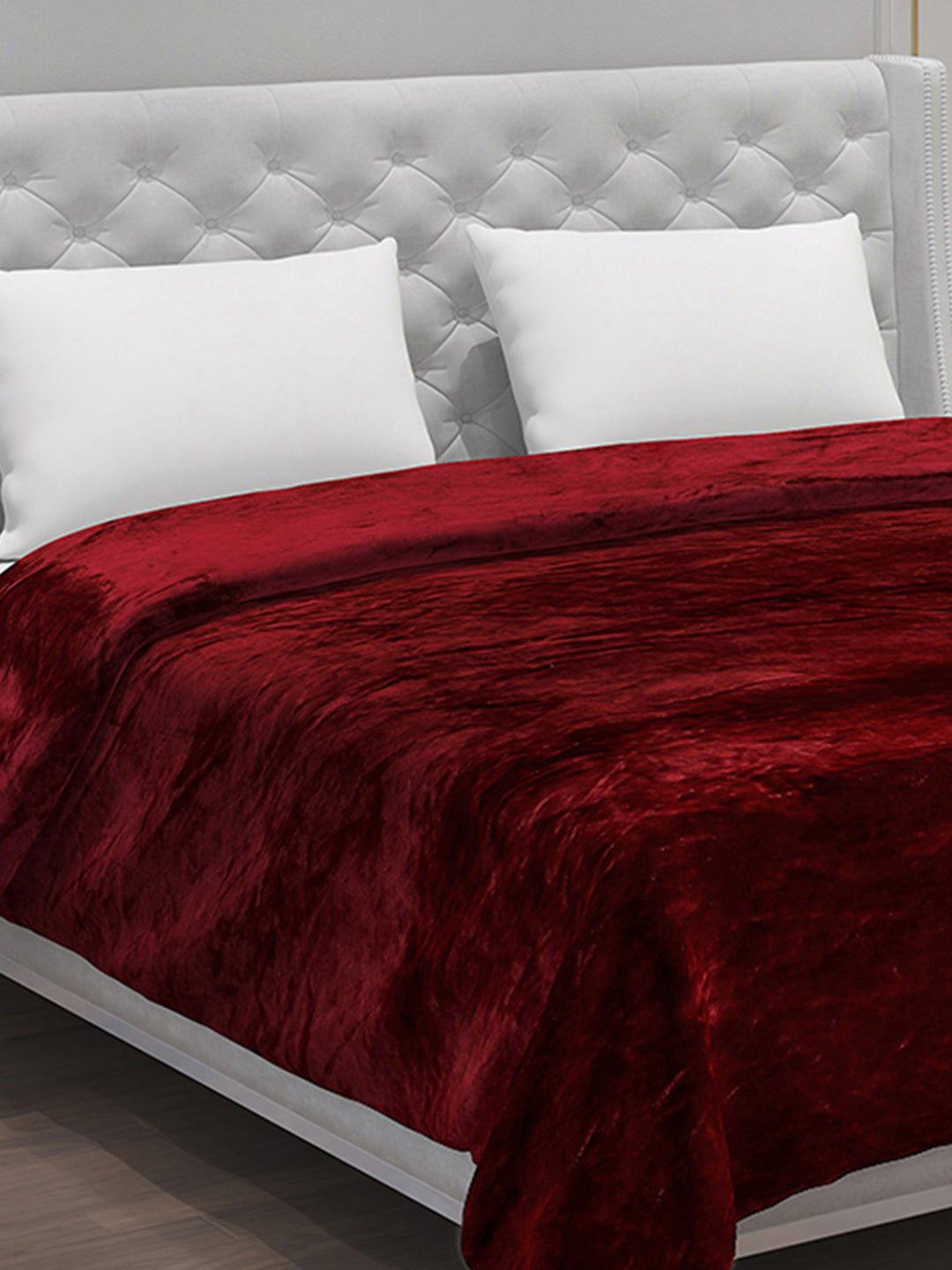 Solid Polyester Double Bed Blanket for AC Room
