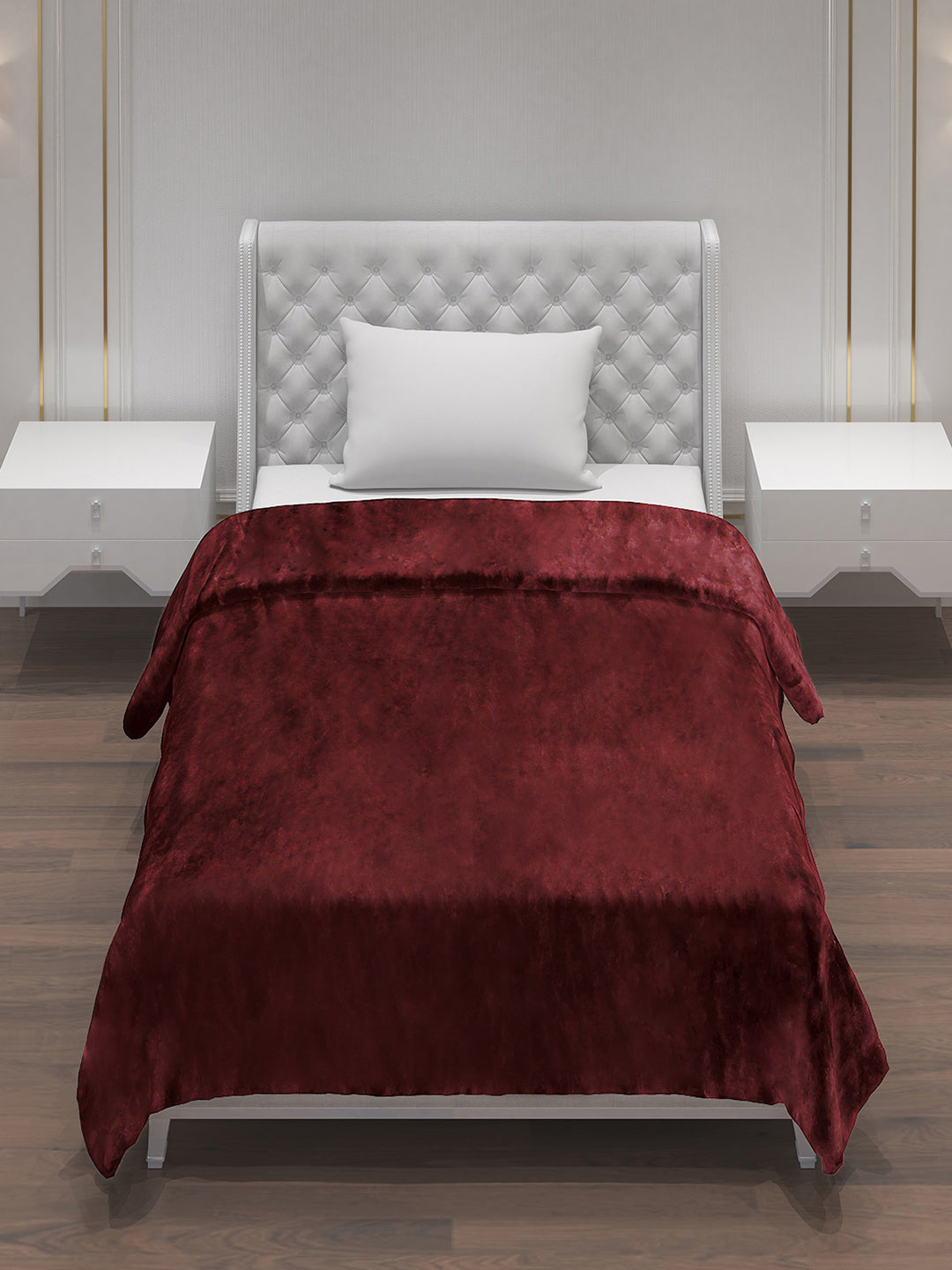 Solid 100% Polyester Single Bed Blanket for AC Room