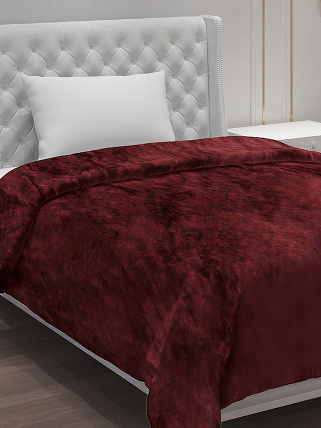 Solid 100% Polyester Single Bed Blanket for AC Room