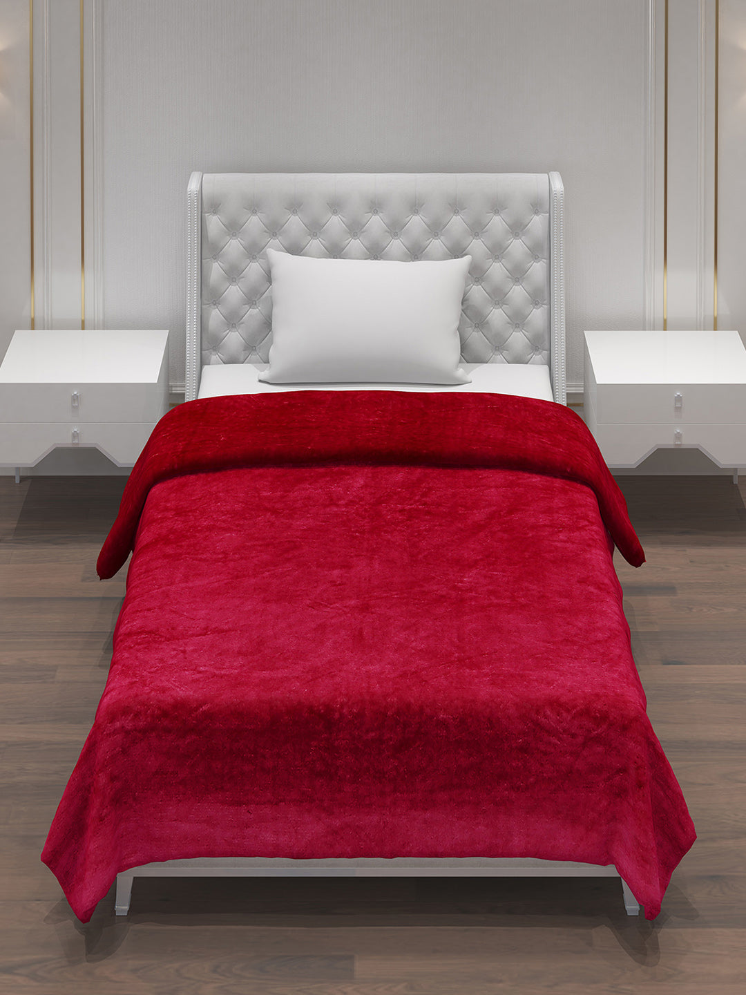 Solid 100% Polyester Single Bed Blanket for AC Room