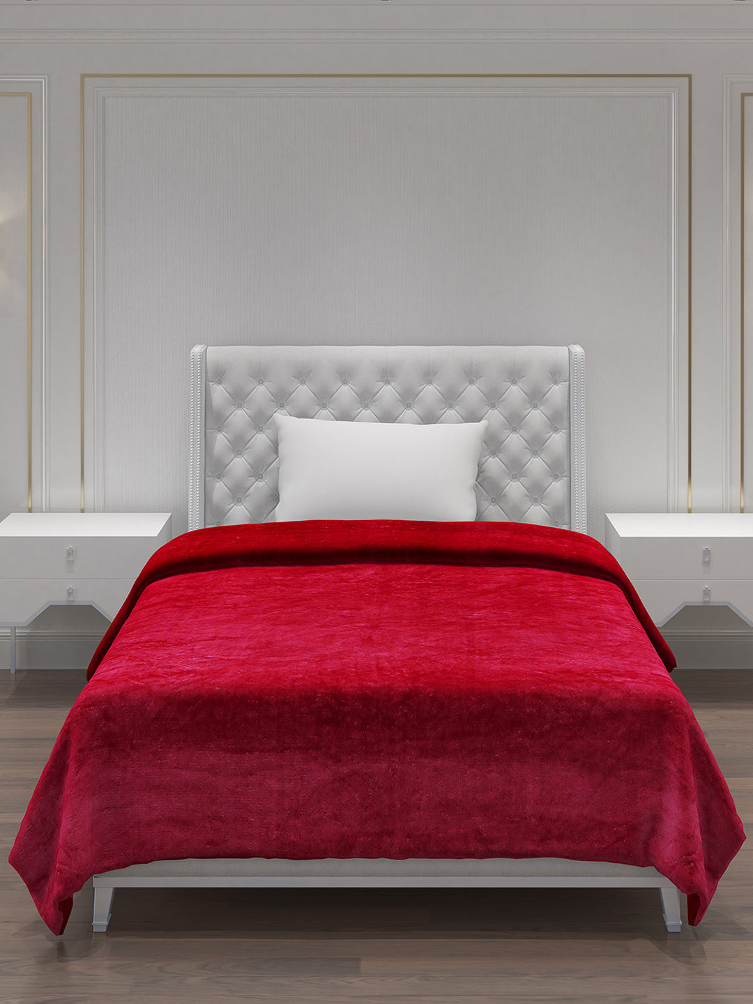 Solid 100% Polyester Single Bed Blanket for AC Room