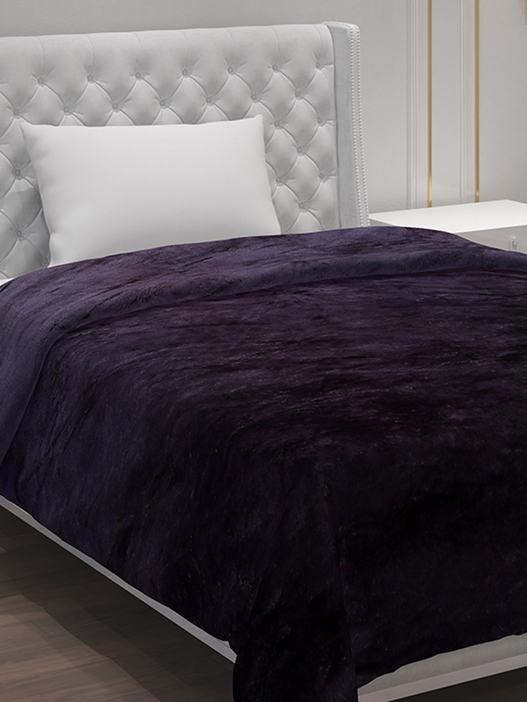 Solid Polyester Single Bed Blanket for AC Room