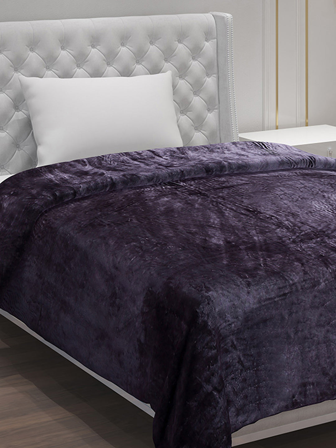Solid Polyester Single Bed Blanket for AC Room