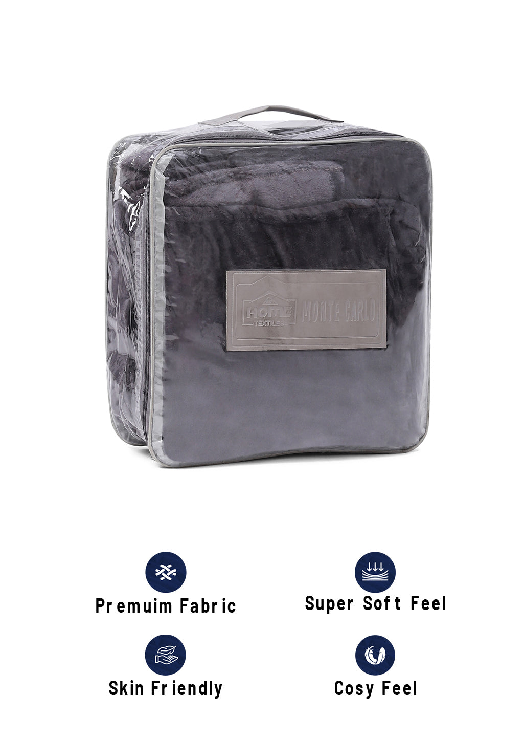 Solid Polyester Single Bed Blanket for AC Room