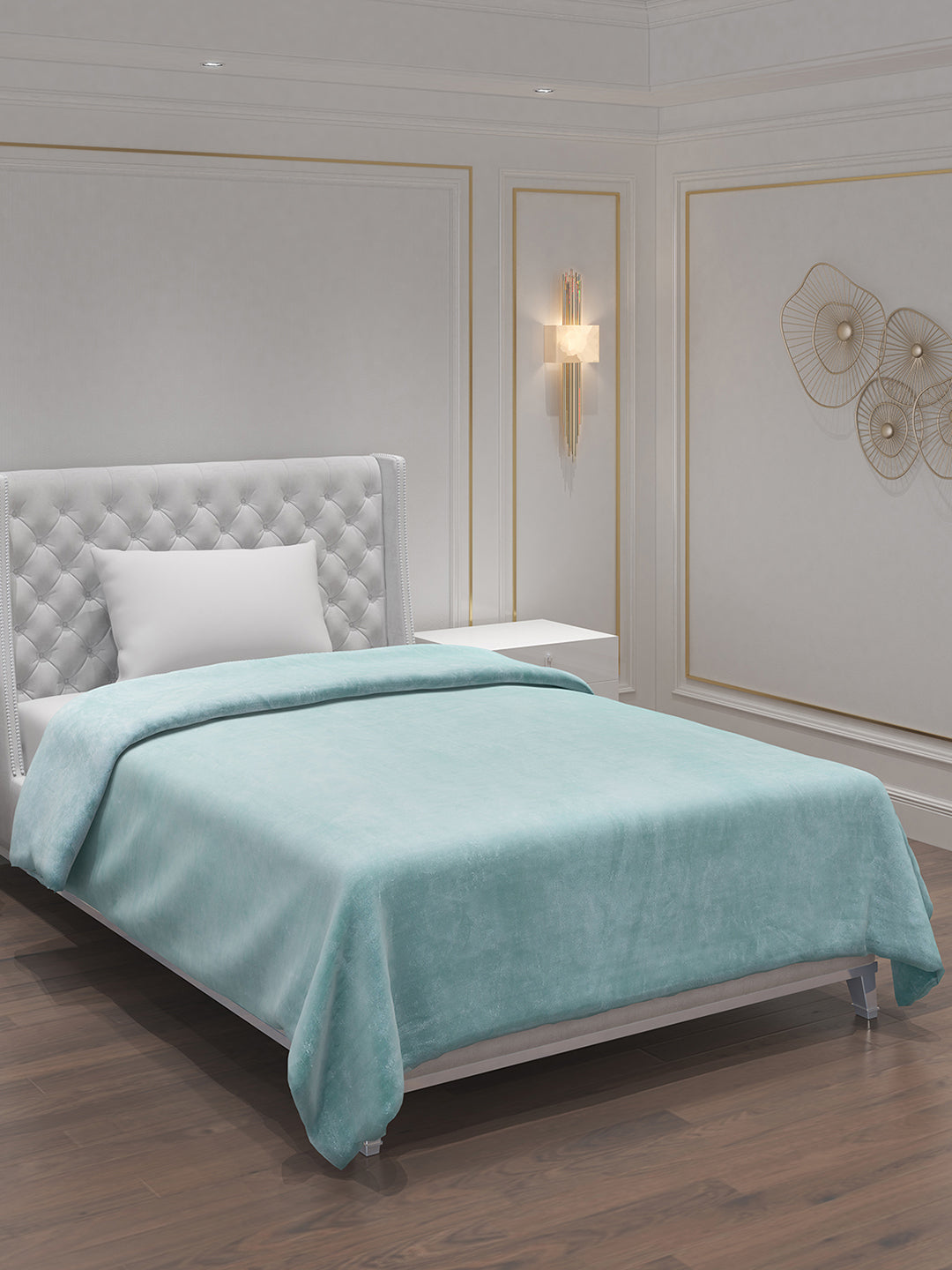 Solid Polyester Single Bed Blanket for AC Room