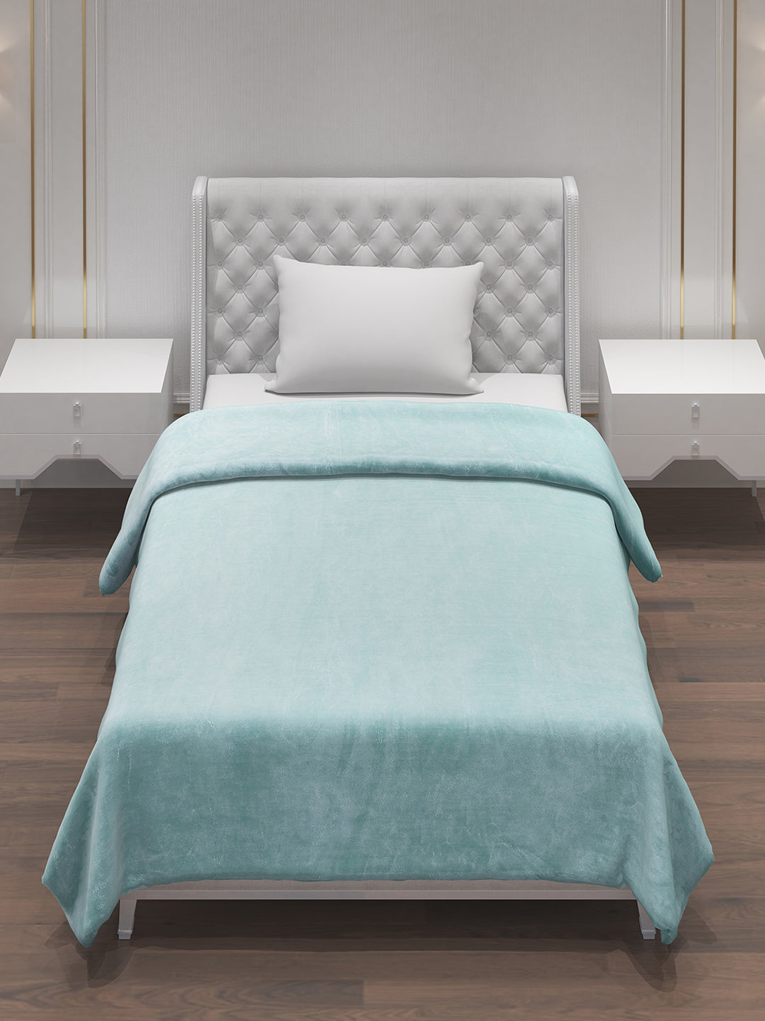 Solid Polyester Single Bed Blanket for AC Room