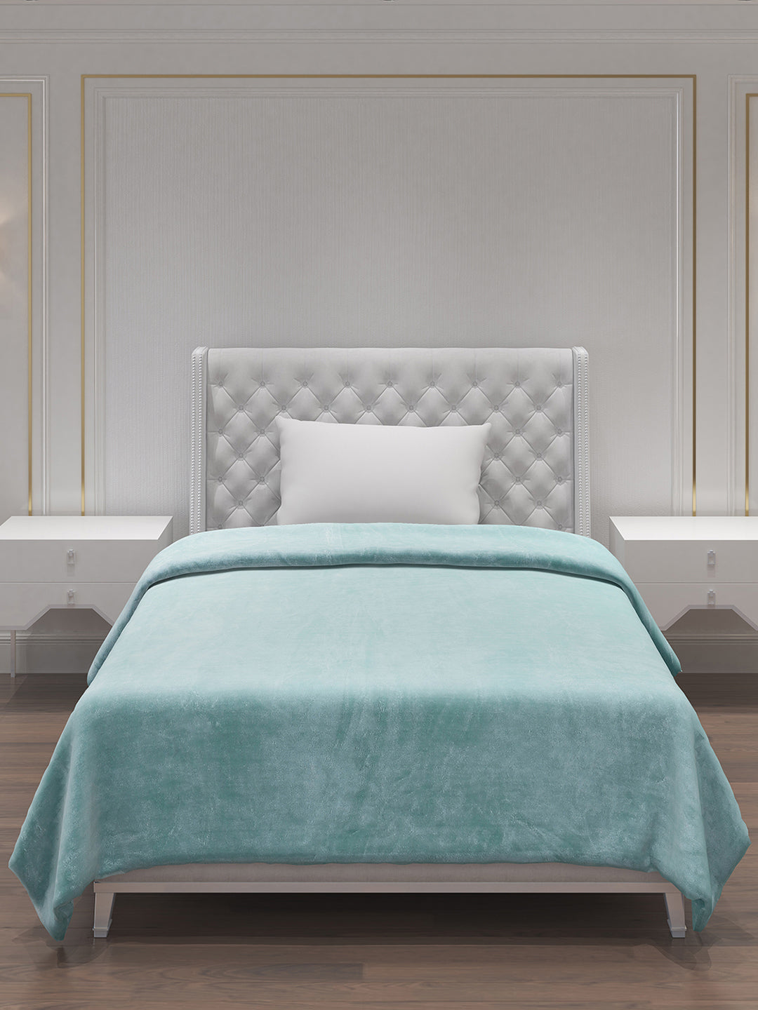 Solid Polyester Single Bed Blanket for AC Room