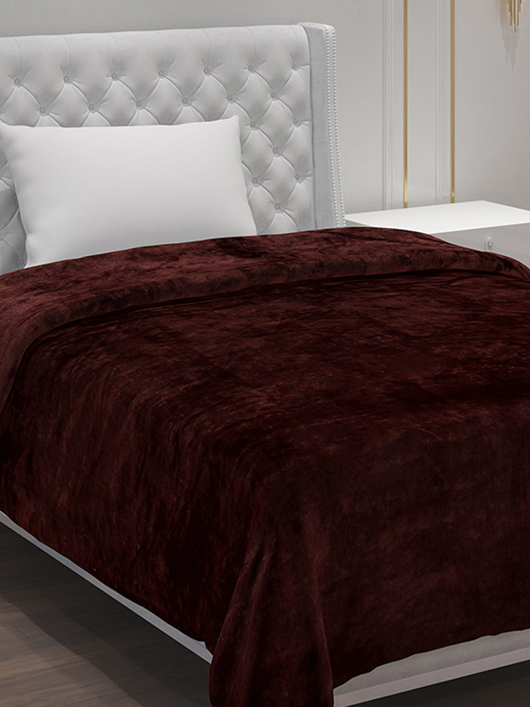 Solid 100% Polyester Single Bed Blanket for AC Room