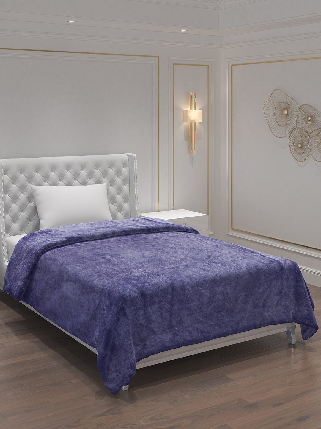 Solid 100% Polyester Single Bed Blanket for AC Room