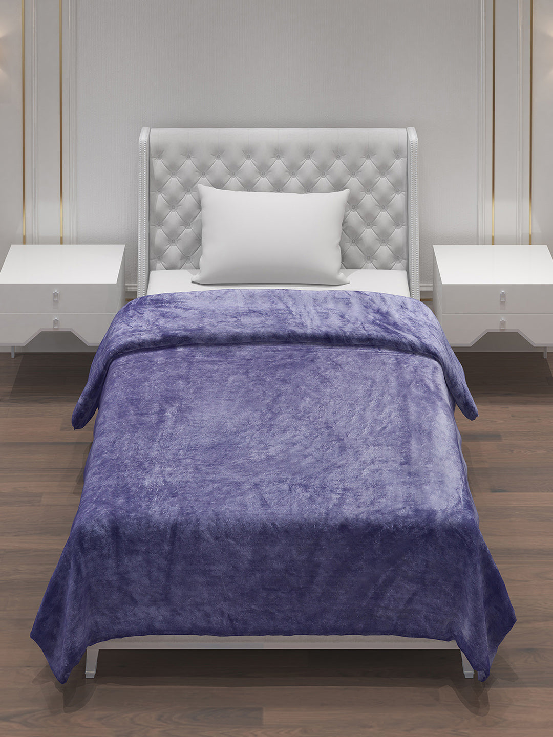 Solid 100% Polyester Single Bed Blanket for AC Room