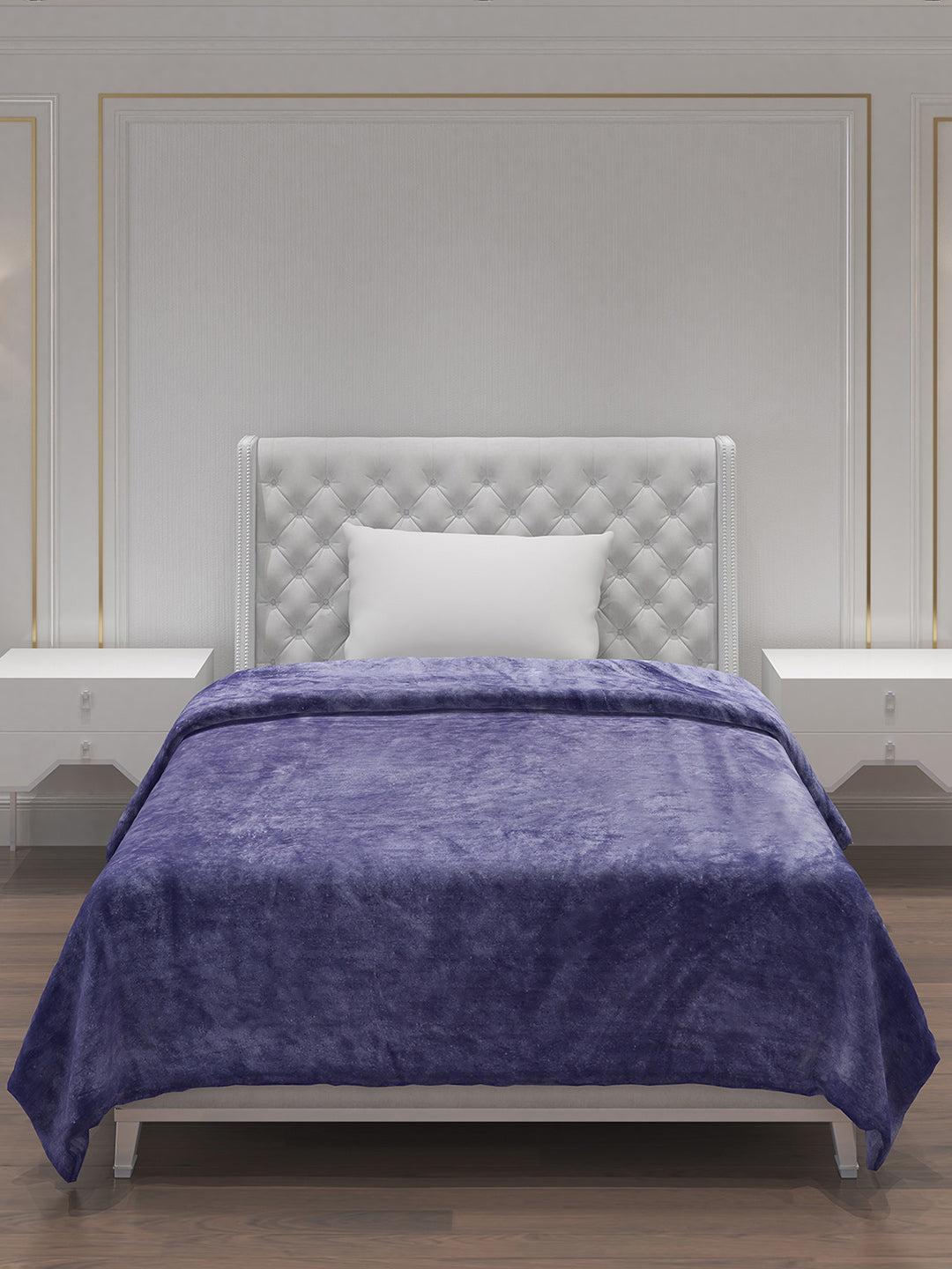 Solid 100% Polyester Single Bed Blanket for AC Room