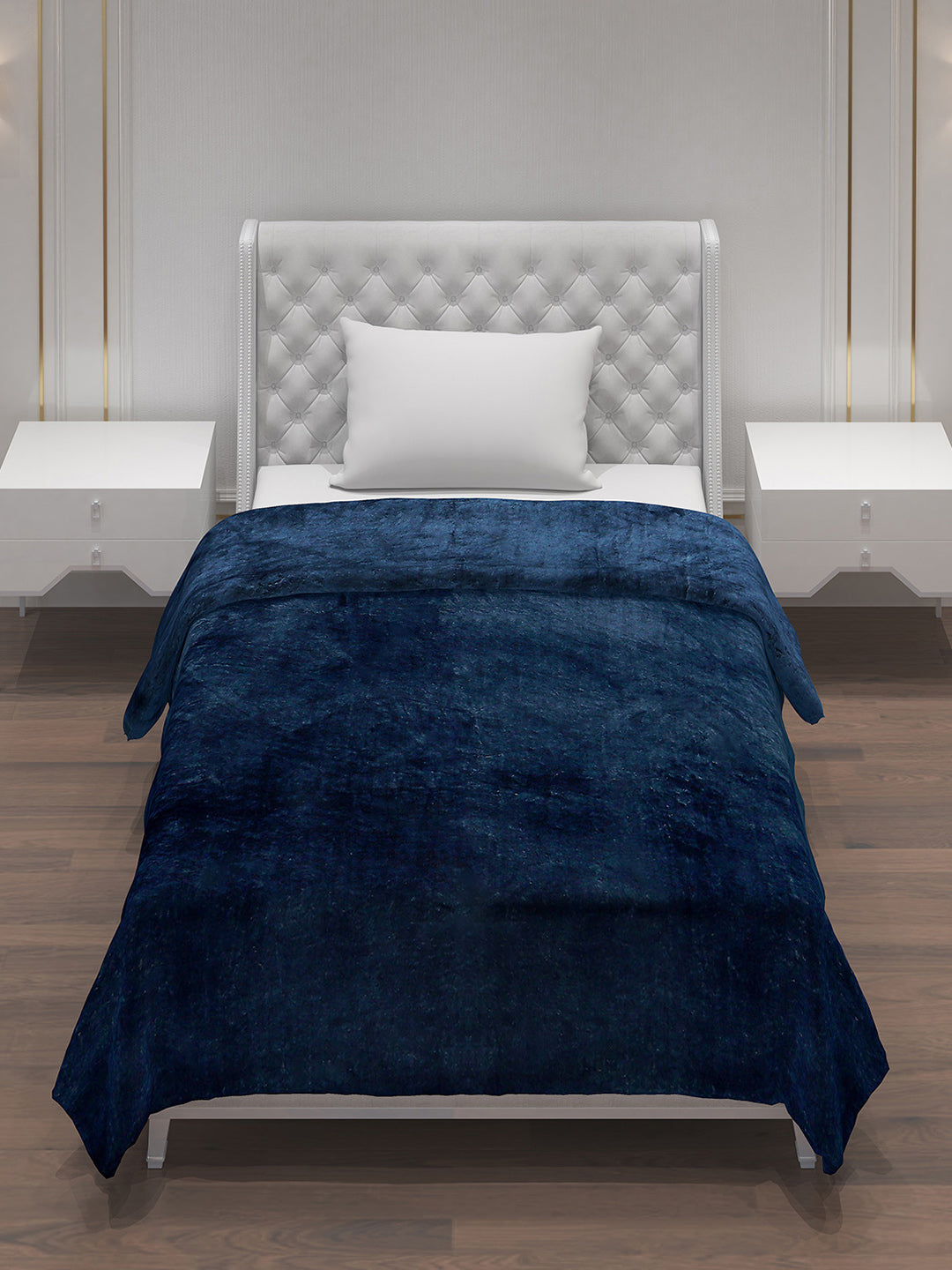 Solid Polyester Single Bed Blanket for AC Room
