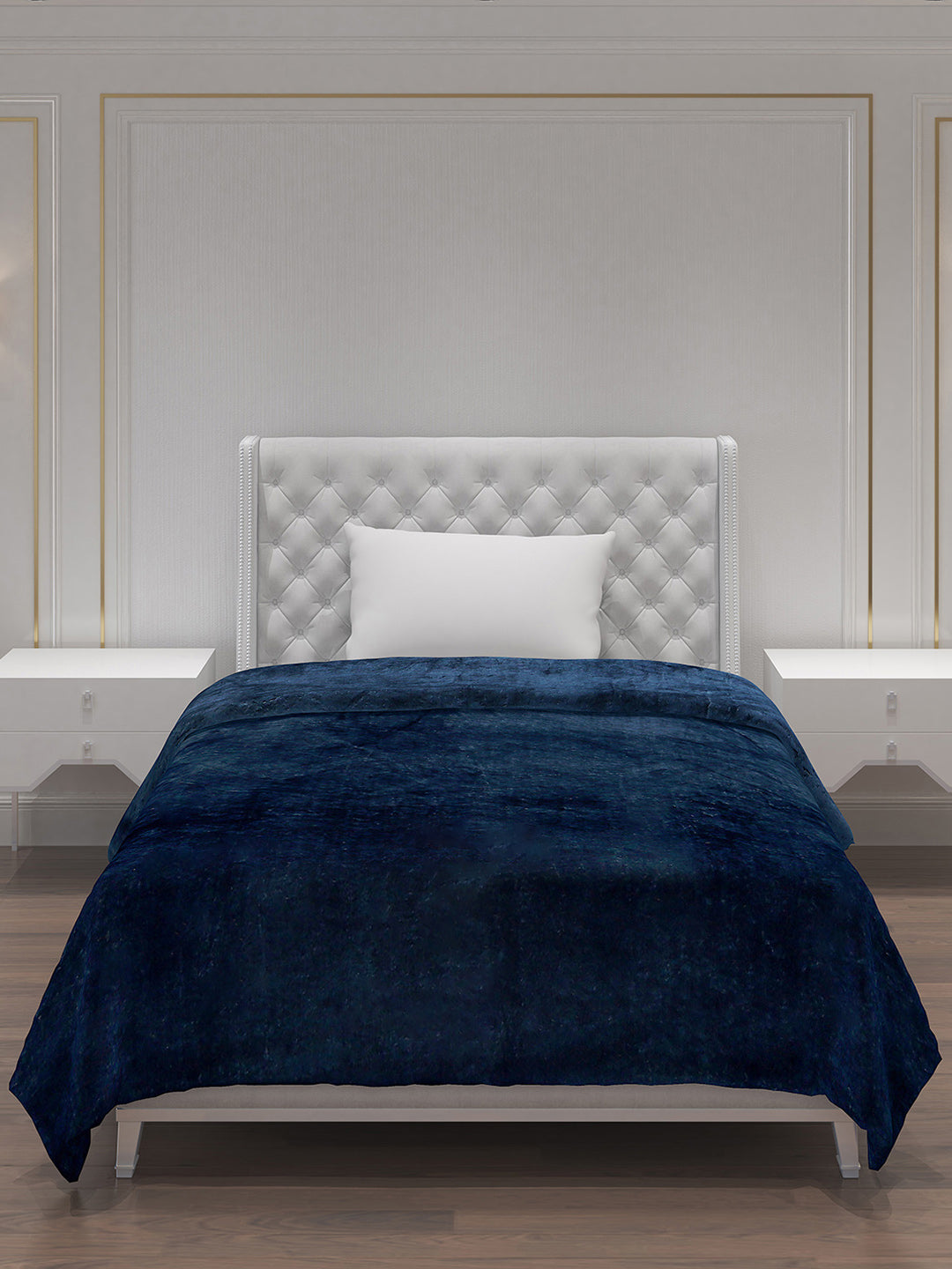 Solid Polyester Single Bed Blanket for AC Room