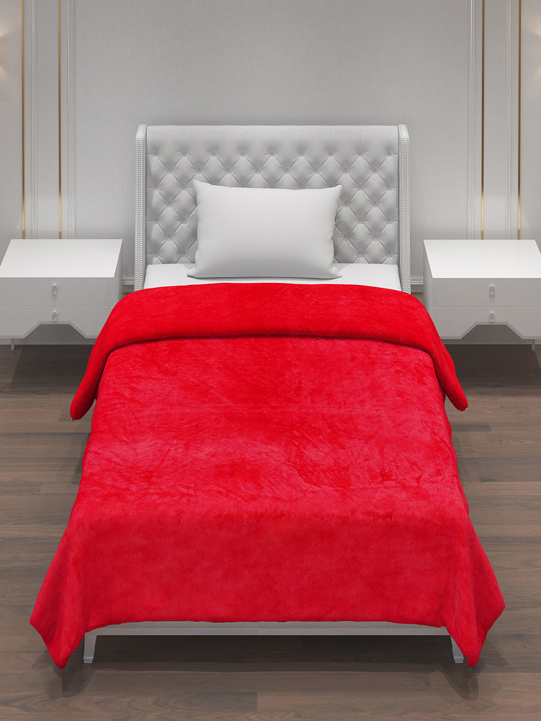 Solid 100% Polyester Single Bed Blanket for AC Room