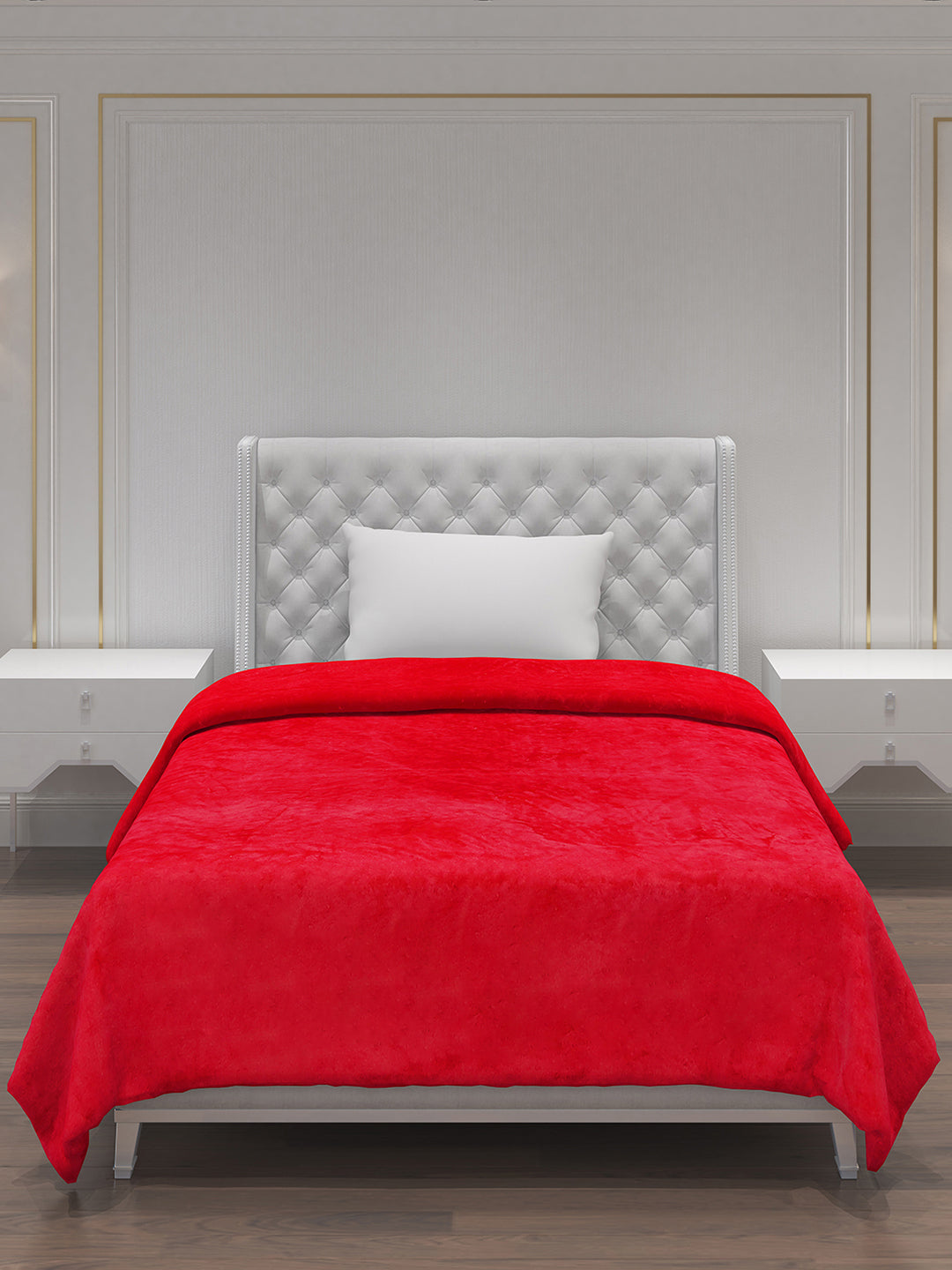 Solid 100% Polyester Single Bed Blanket for AC Room