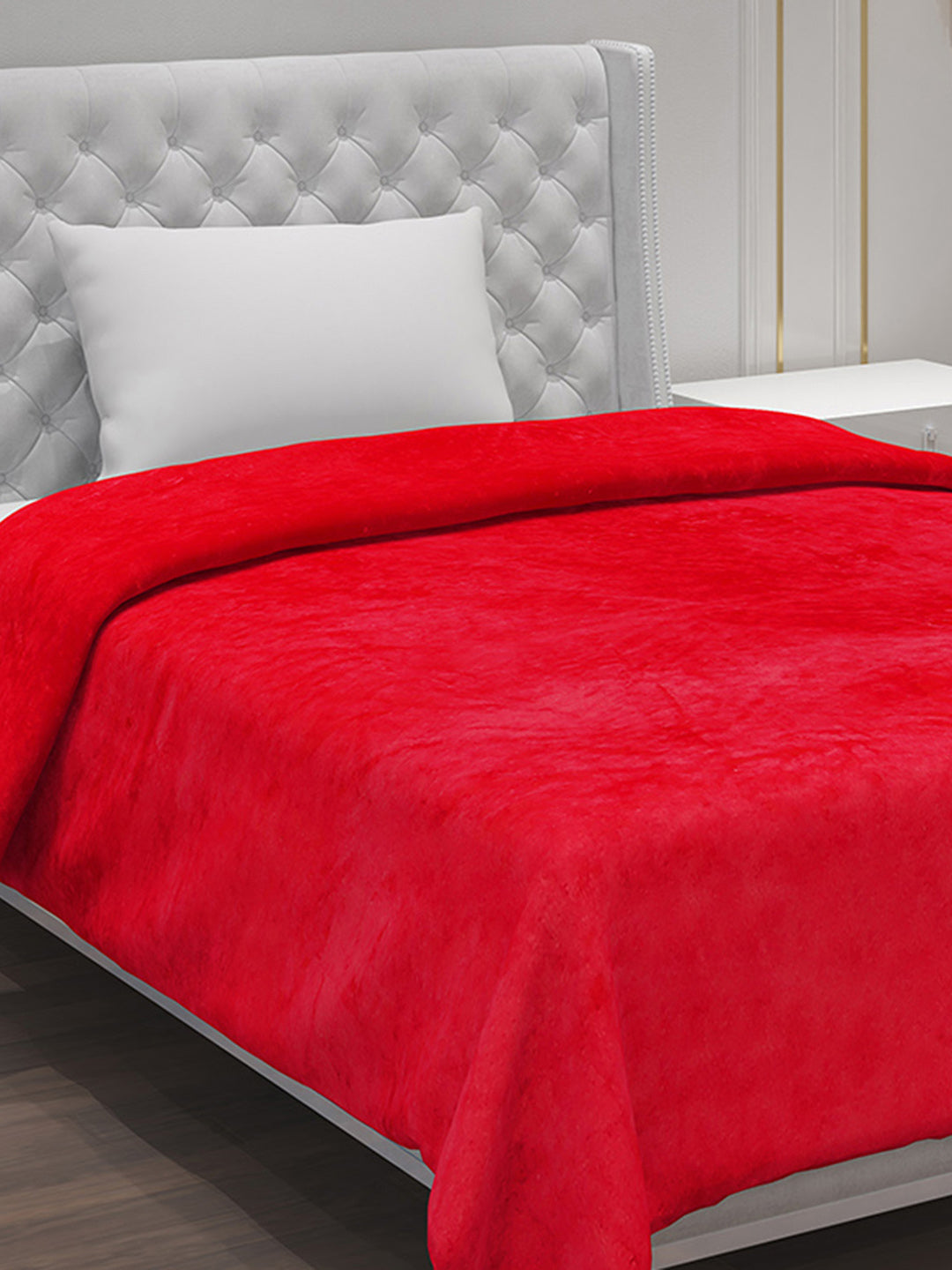 Solid 100% Polyester Single Bed Blanket for AC Room