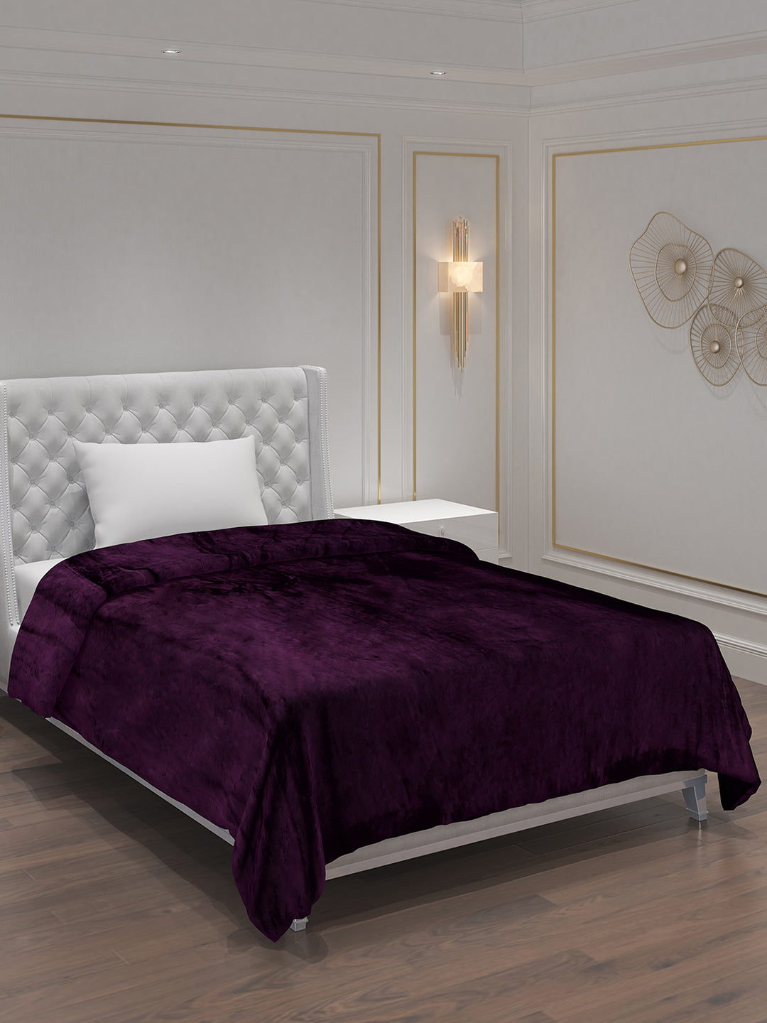 Solid Polyester Single Bed Blanket for AC Room