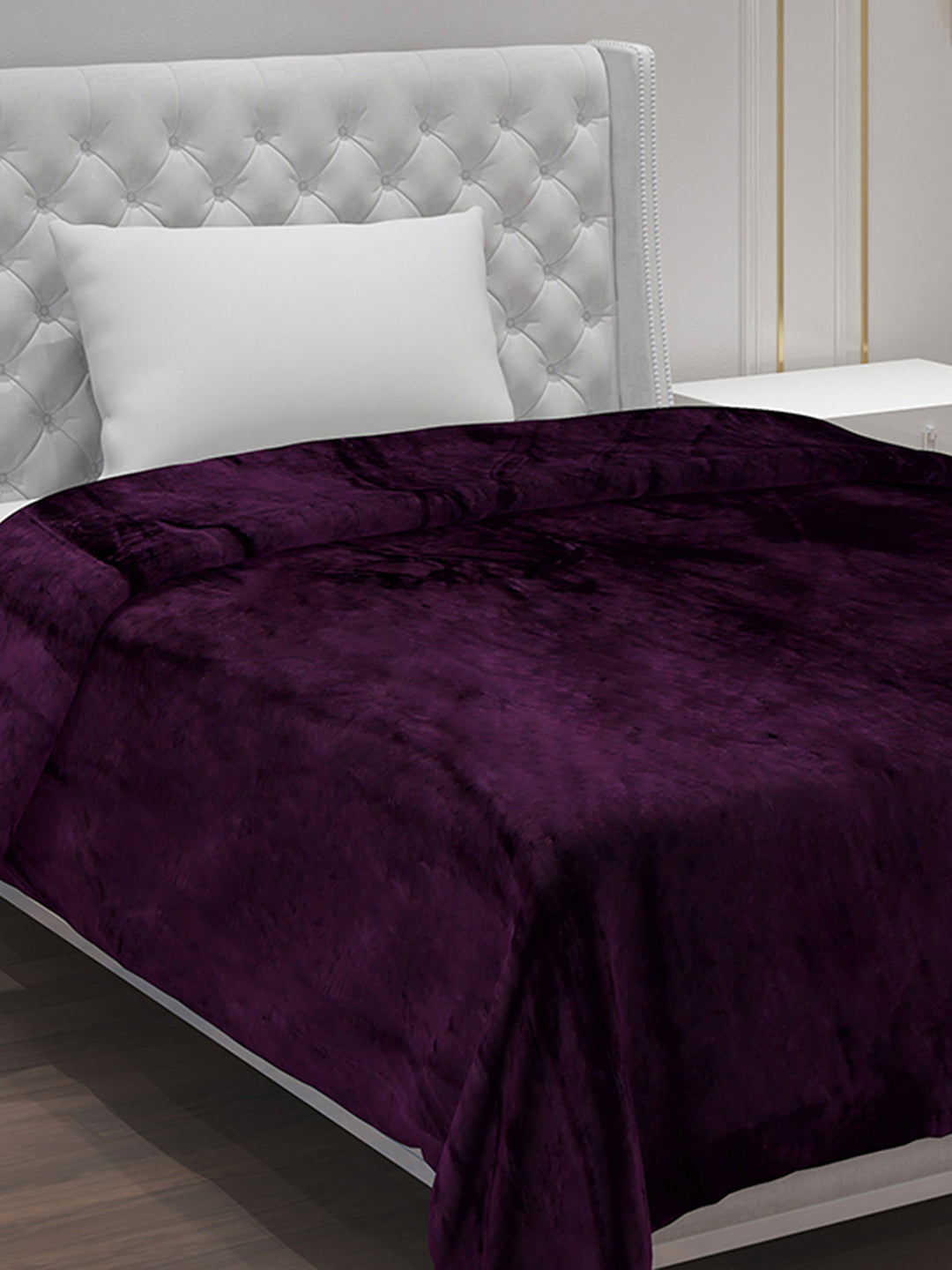 Solid Polyester Single Bed Blanket for AC Room