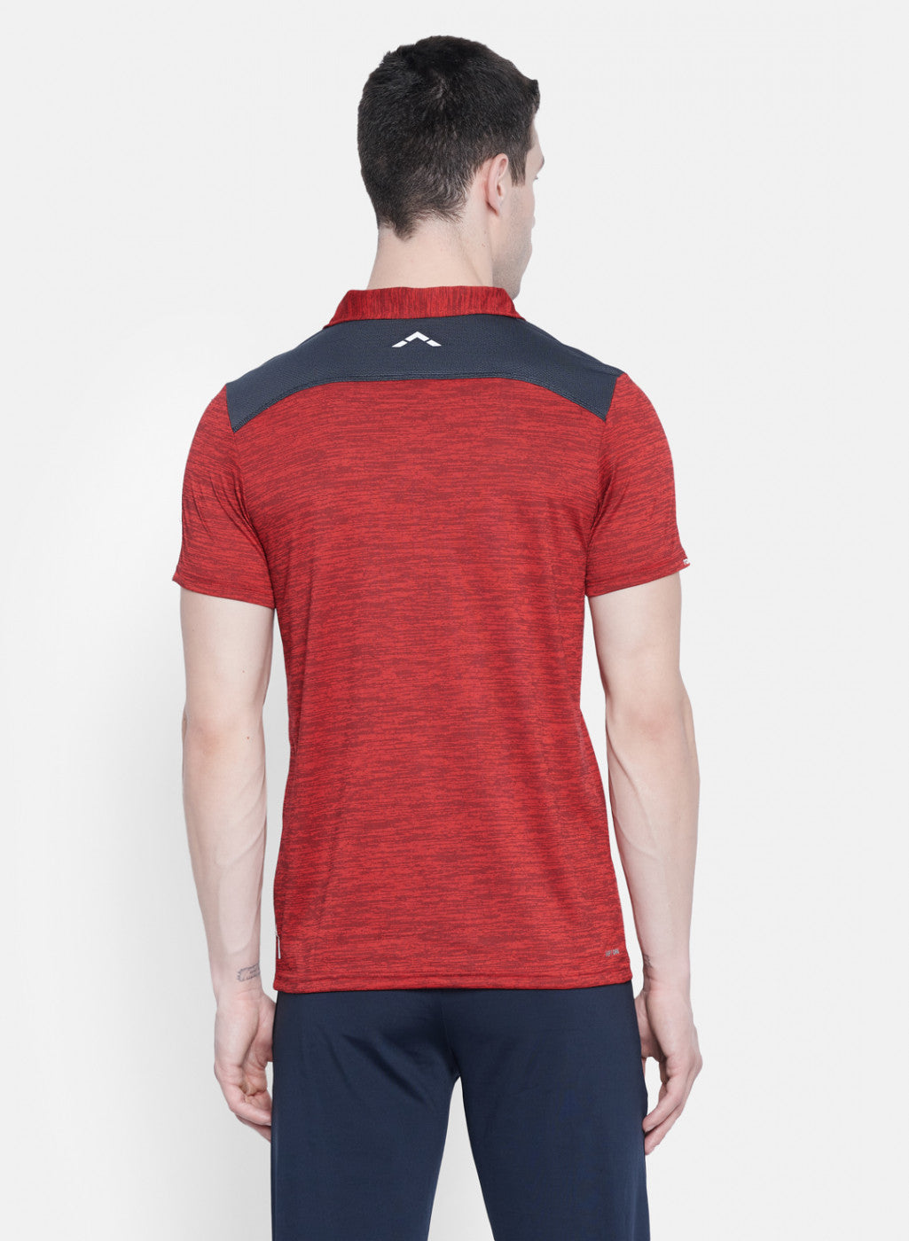 Rock.it Men Red Self Design T-Shirt