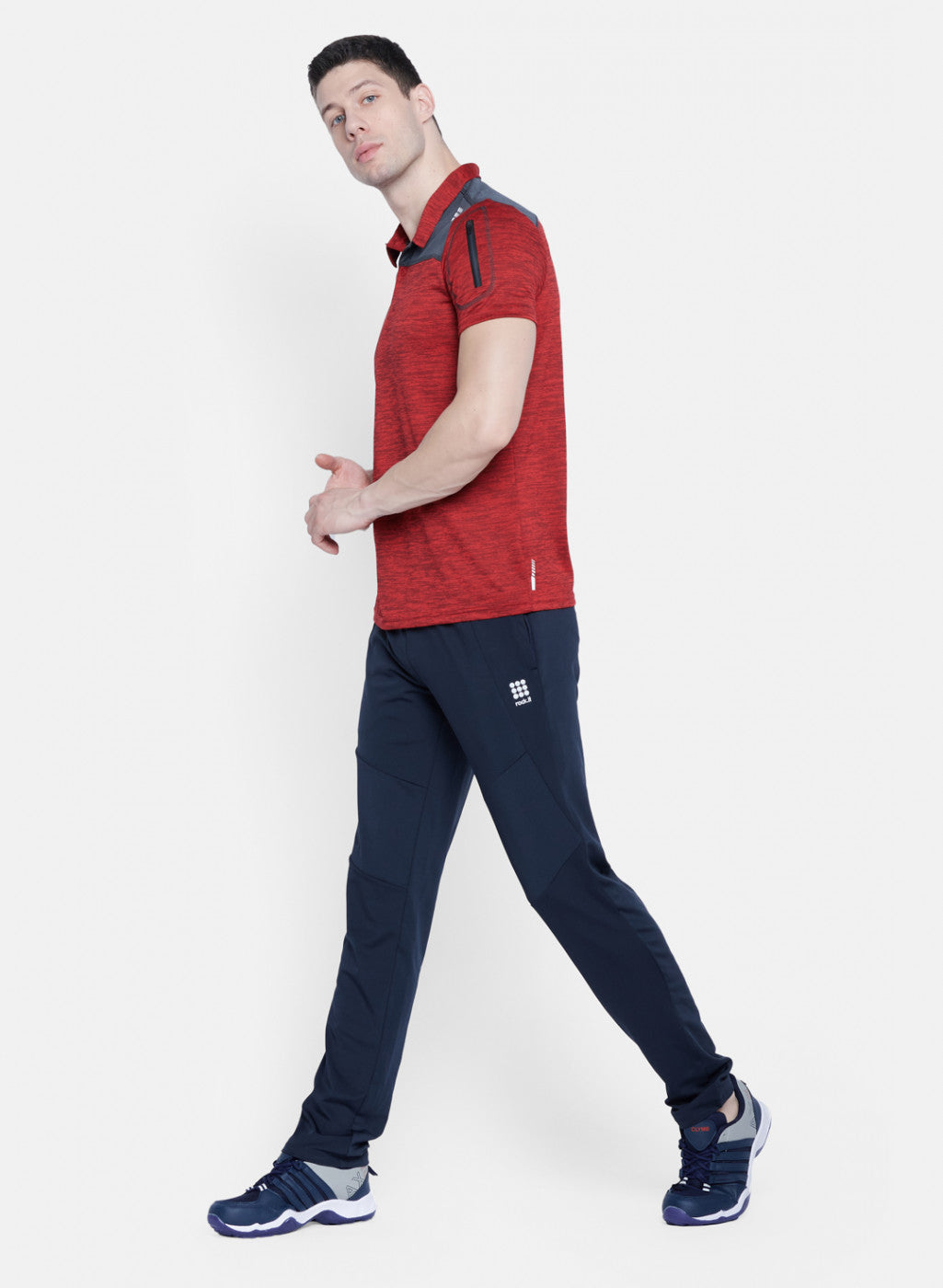 Rock.it Men Red Self Design T-Shirt