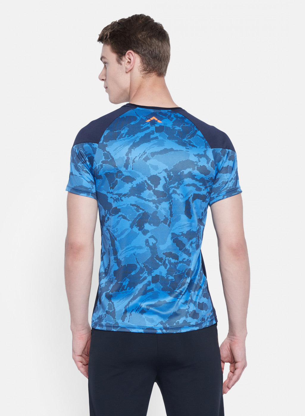 Rock.it Men Blue Self Design T-Shirt