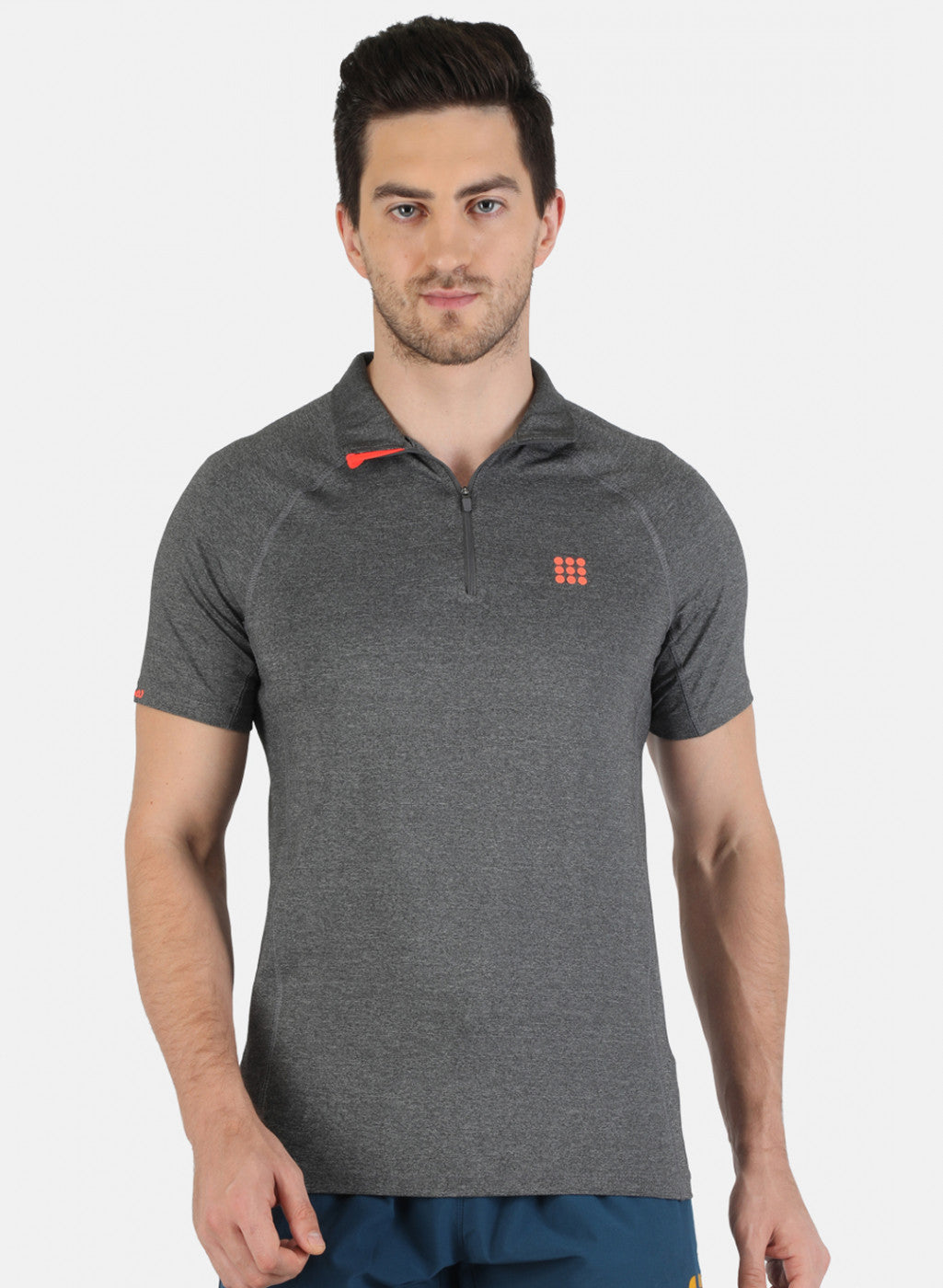 Rock.it Grey Regular Fit Full Sleeve Collar Neck T-Shirt