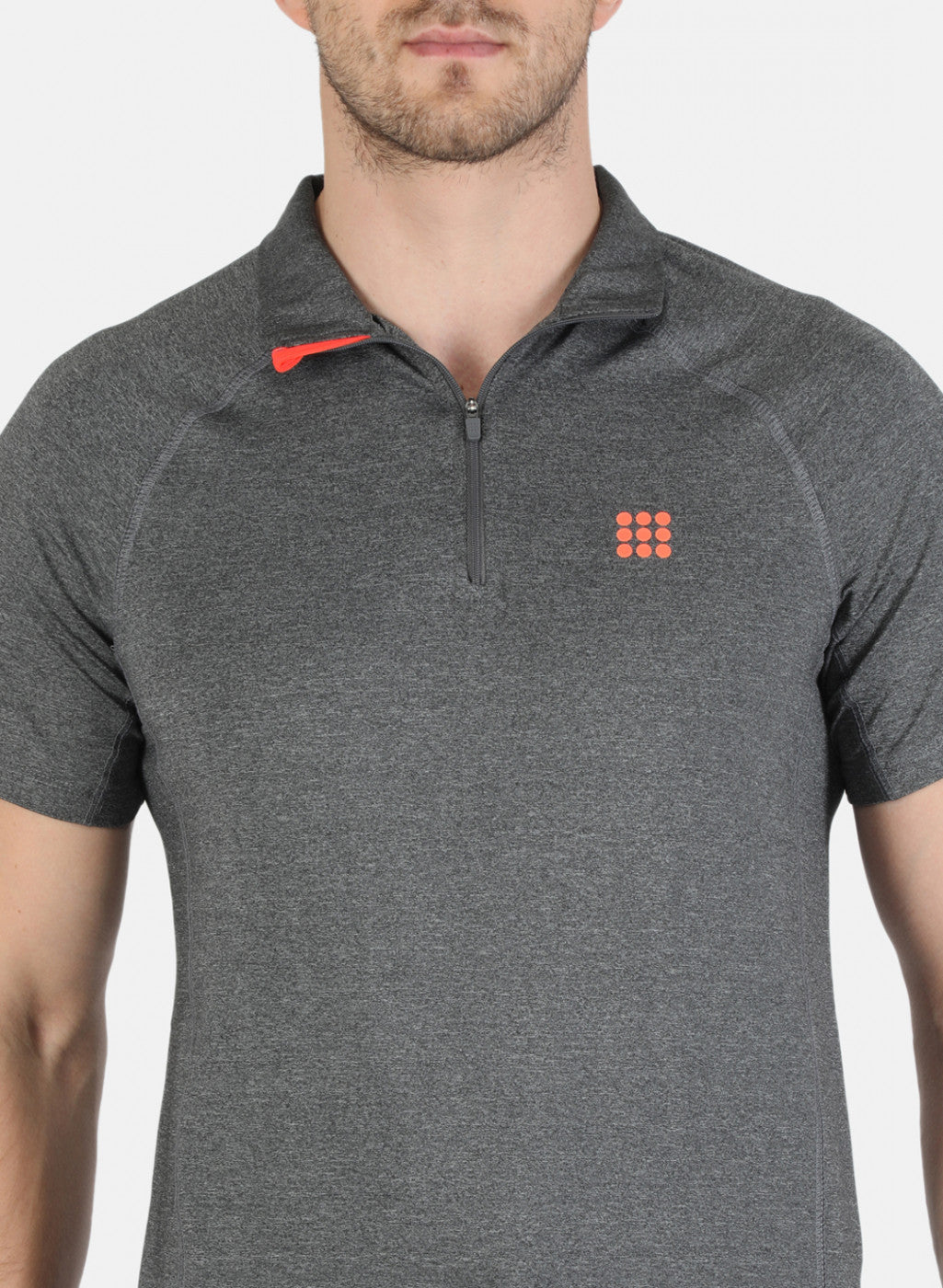 Rock.it Grey Regular Fit Full Sleeve Collar Neck T-Shirt