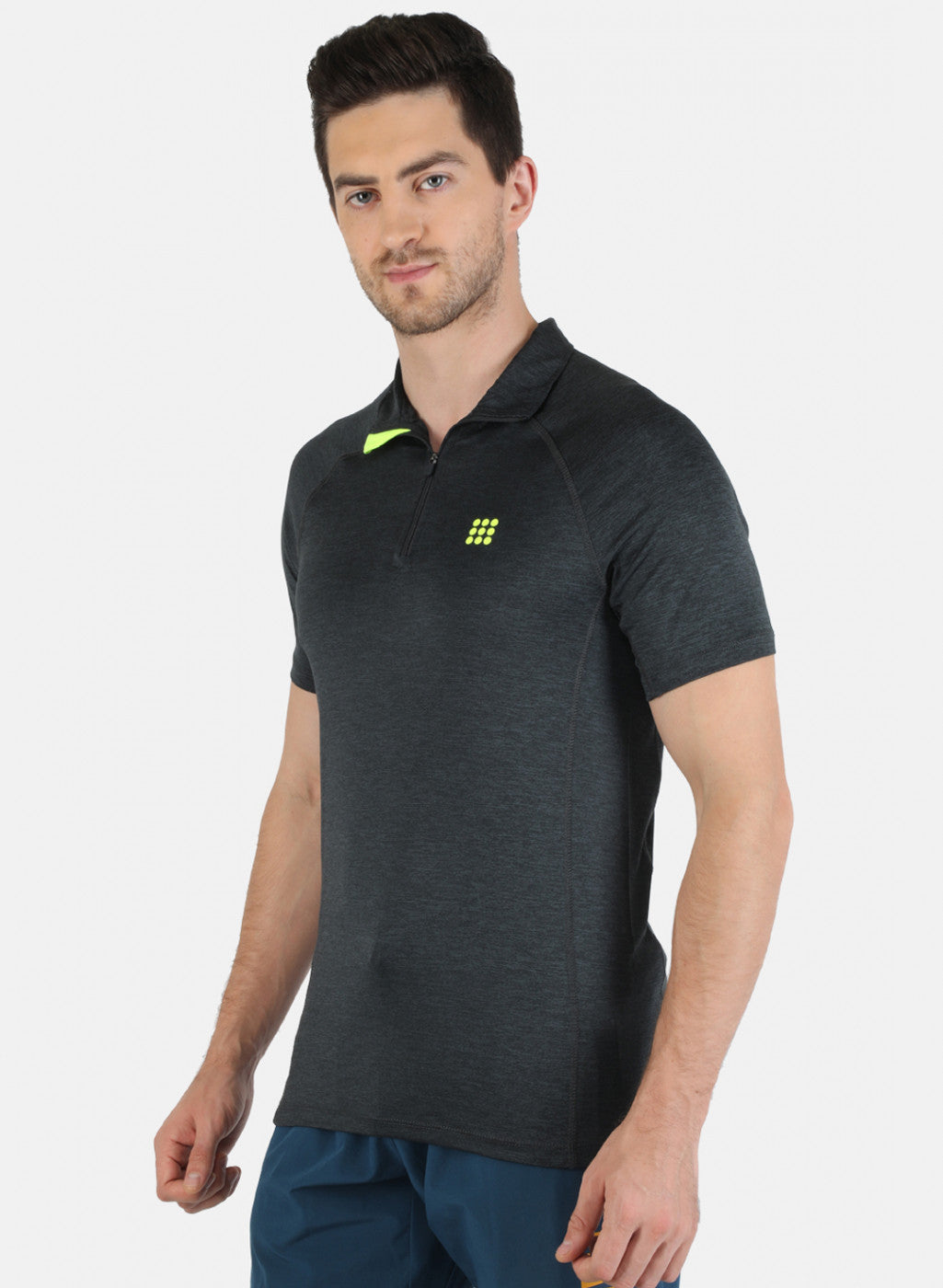 Rock.it Grey Regular Fit Full Sleeve Collar Neck T-Shirt