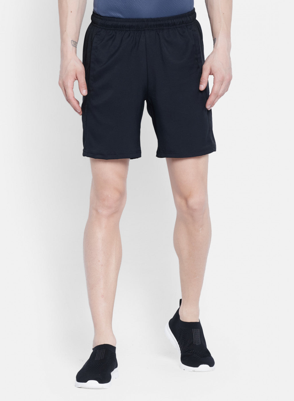 Rock.it Men Black Self Design Short