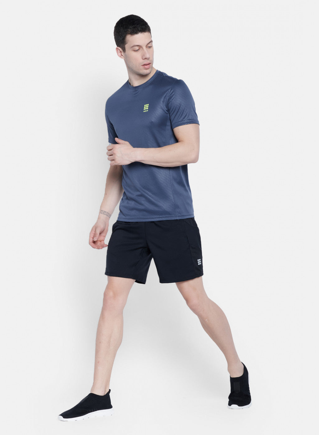 Rock.it Men Black Self Design Short