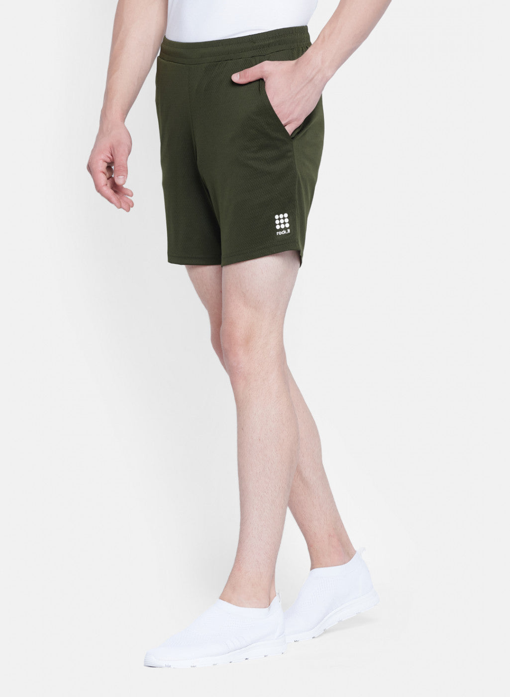 Rock.it Men Olive Self Design Short