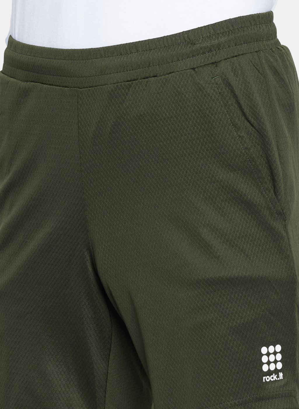Rock.it Men Olive Self Design Short