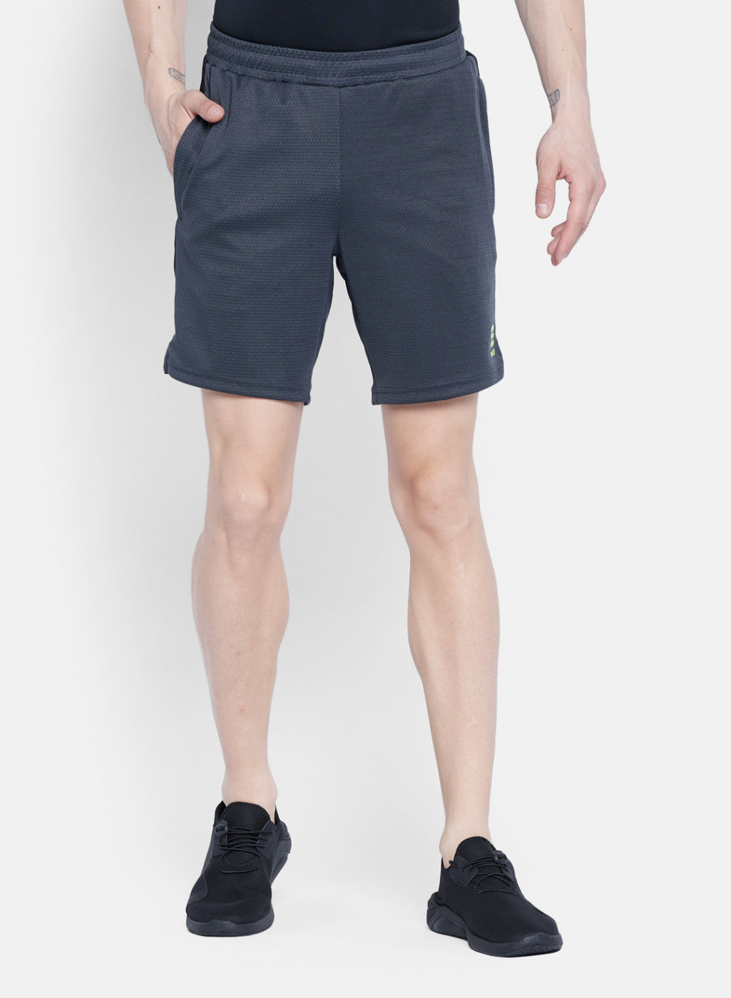 Rock.it Men Grey Self Design Short