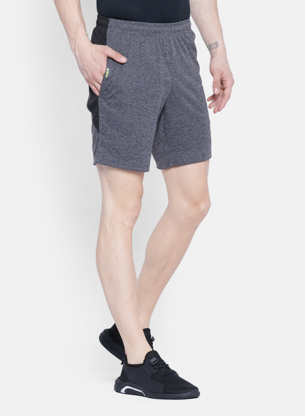 Rock.it Men Grey Self Design Short