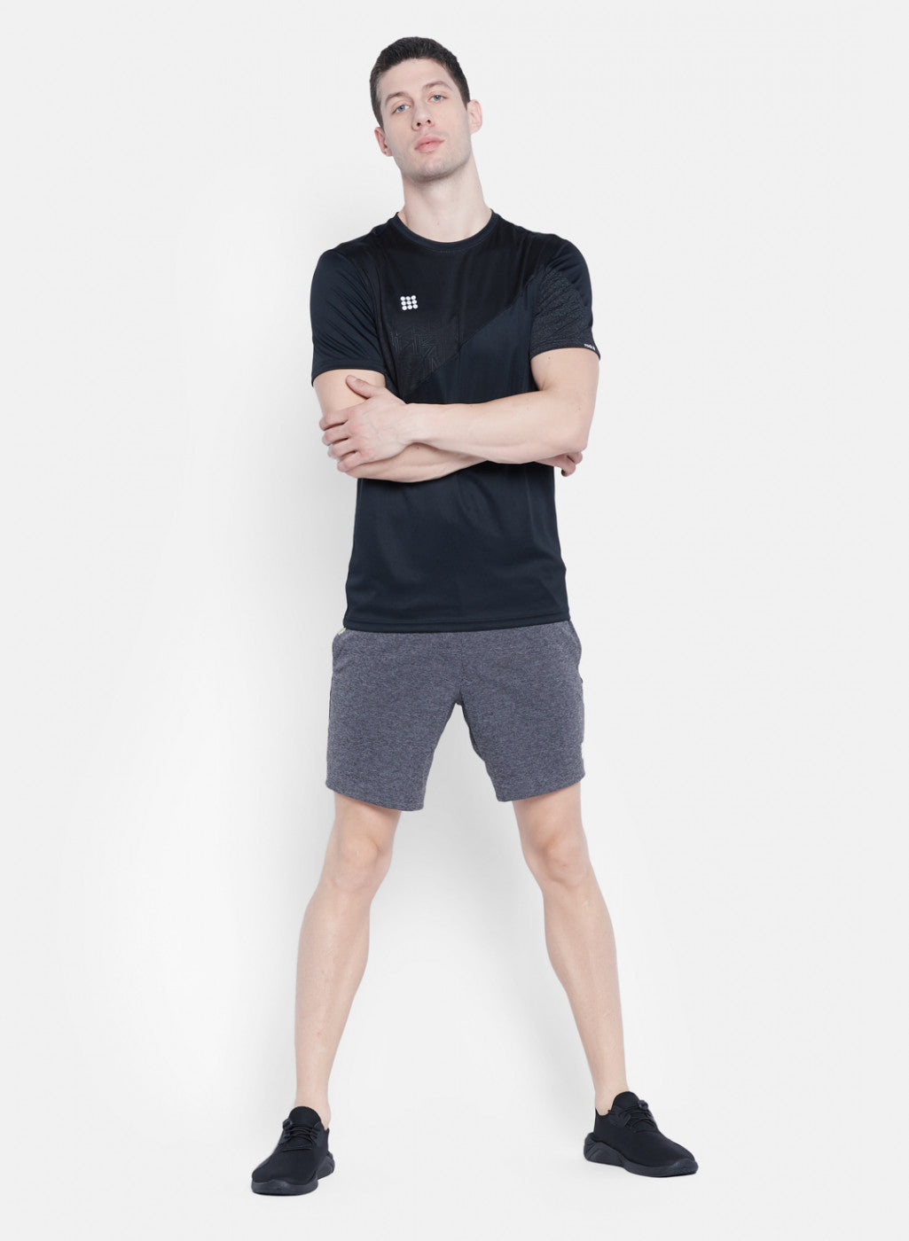 Rock.it Men Grey Self Design Short