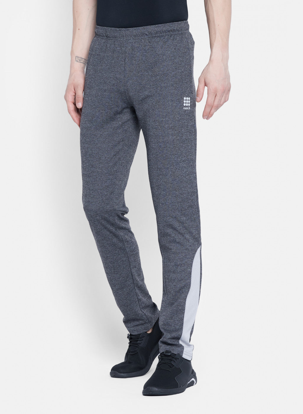 Rock.it Men Grey Self Design Lower