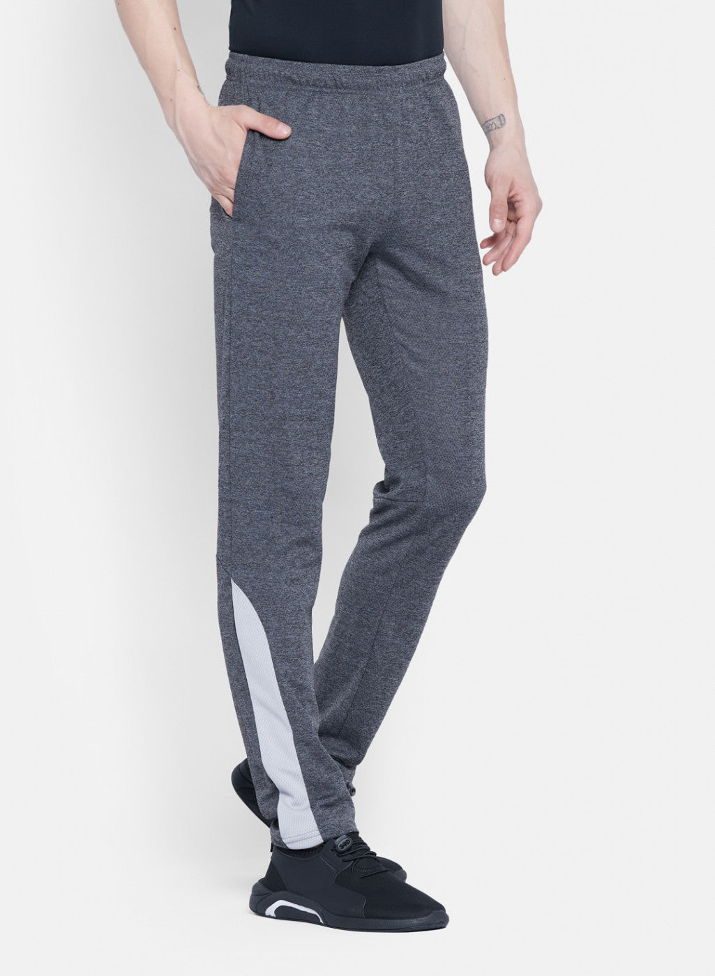 Rock.it Men Grey Self Design Lower