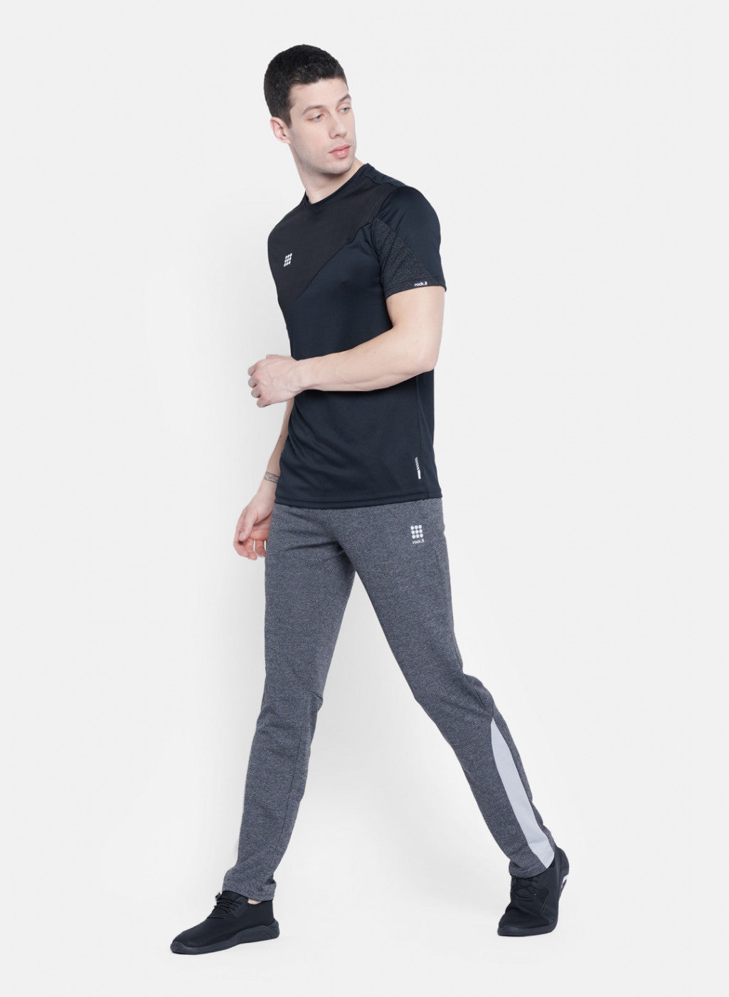 Rock.it Men Grey Self Design Lower