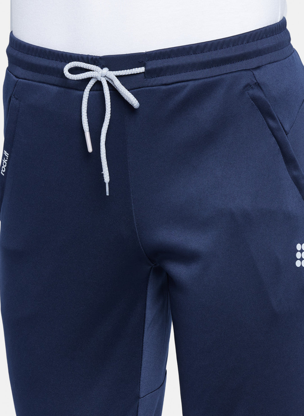 Rock.it Men Navy Blue Self Design Lower