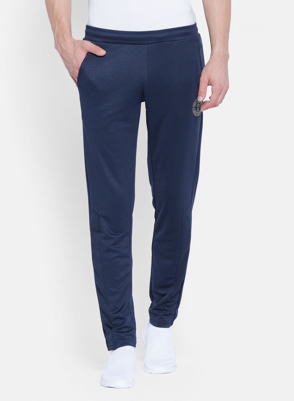 Rock.it Men Navy Blue Self Design Lower