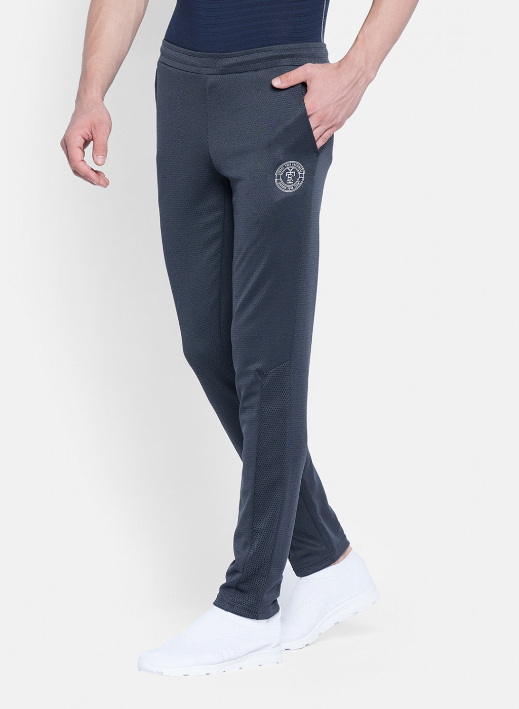 Rock.it Men Grey Self Design Lower