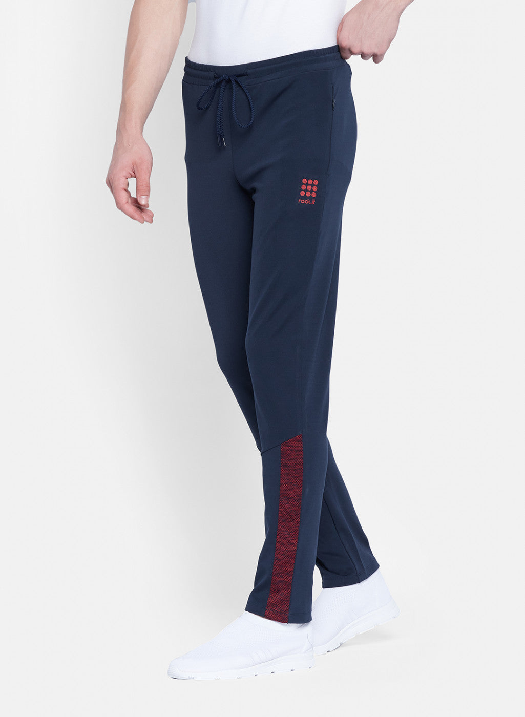 Rock.it Men Navy Blue Self Design Lower